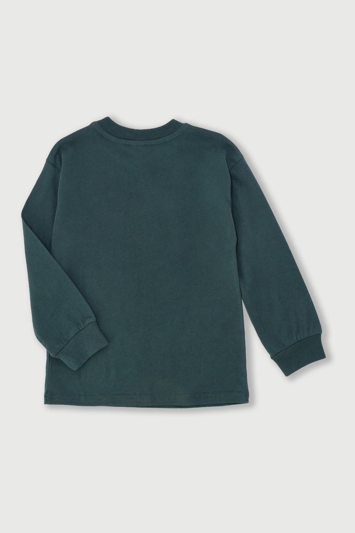 Pre-Boys Photographic Teddy Tee - Dark Green