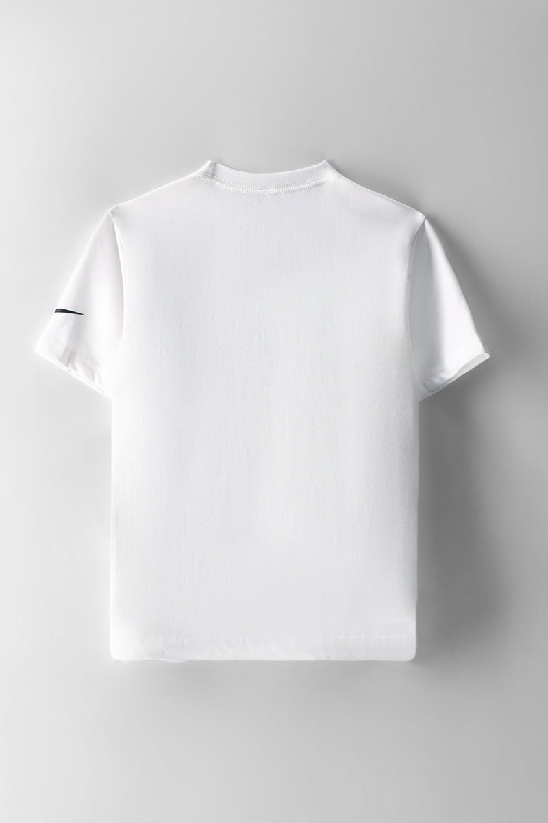 Boys Rwb Boxed Swoosh Tee - White