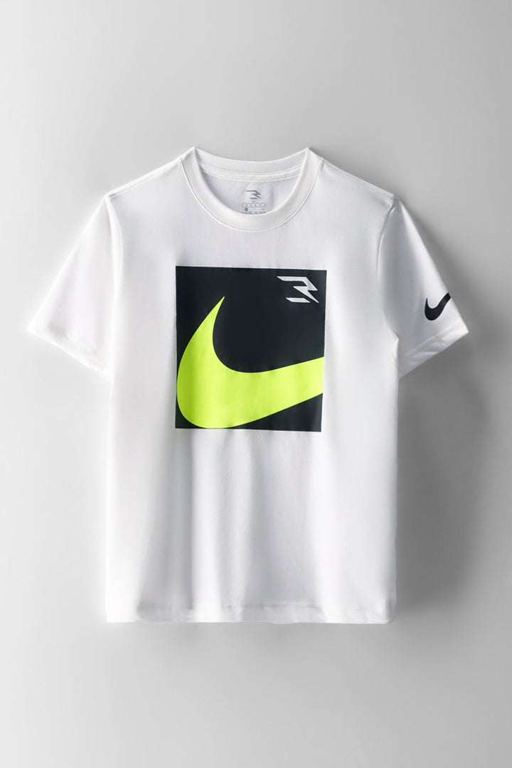 Boys Rwb Boxed Swoosh Tee - White