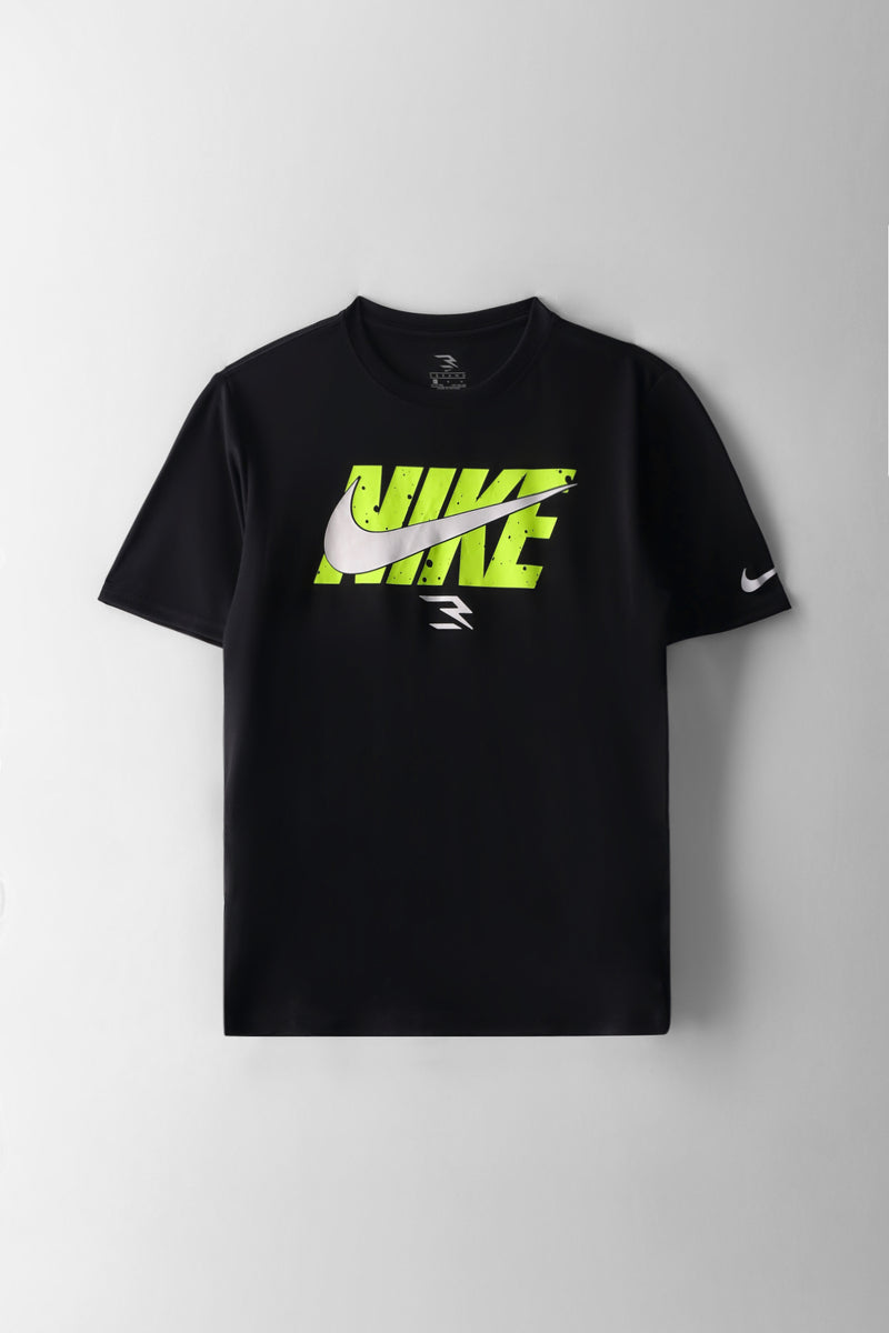 Boys Wordblock Dri Fit Tee - Black