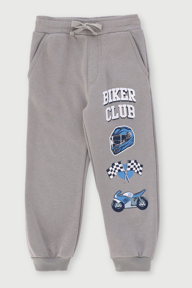 Pre-Boys Bike Helmet Joggers - Grey