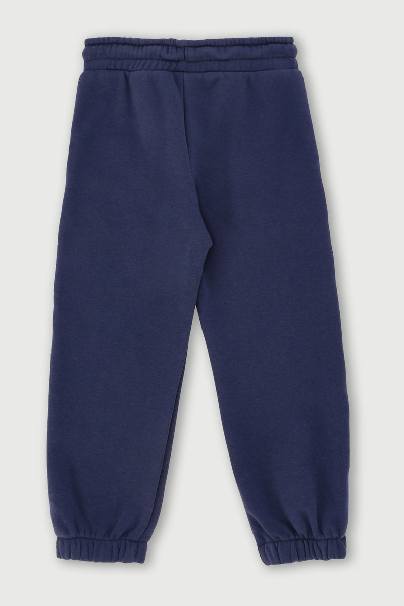 Pre-Boys Collegiate Wide Leg Piped Embroidered Jogger - Navy