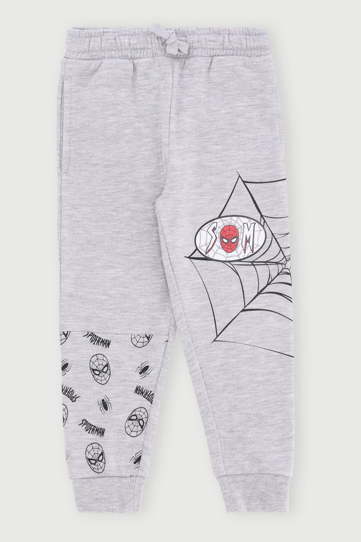 Pre-Boys Spiderman Gloss Jogger - Grey Melange