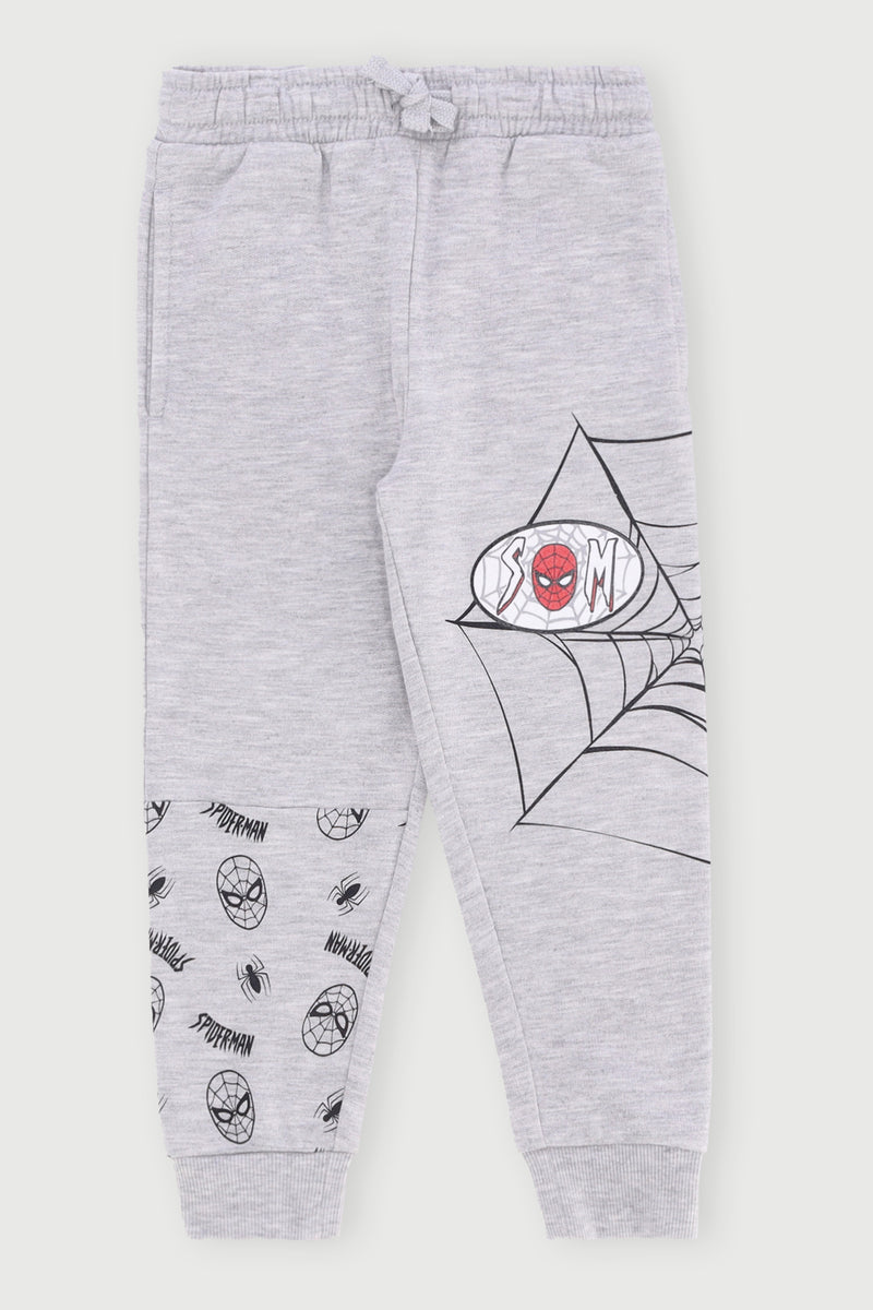 Pre-Boys Spiderman Gloss Jogger - Grey Melange