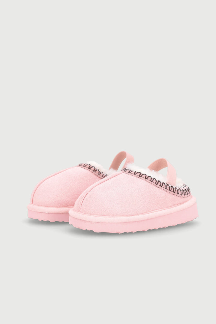 Pre-Girls Blanket Stitch Slipper - Blush
