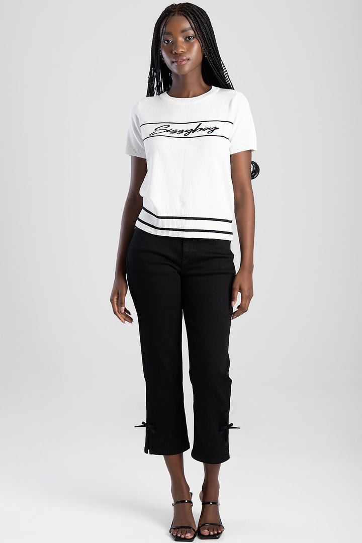 Need To Think Knitted Golfer - White
