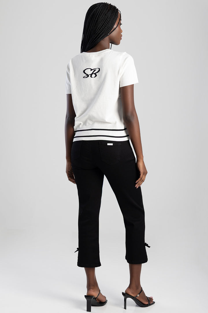 Need To Think Knitted Golfer - White
