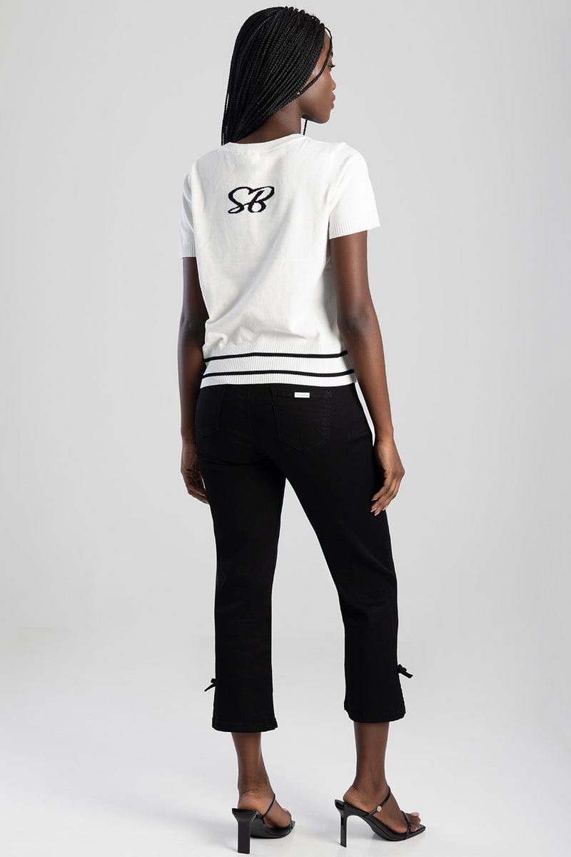 Need To Think Knitted Golfer - White