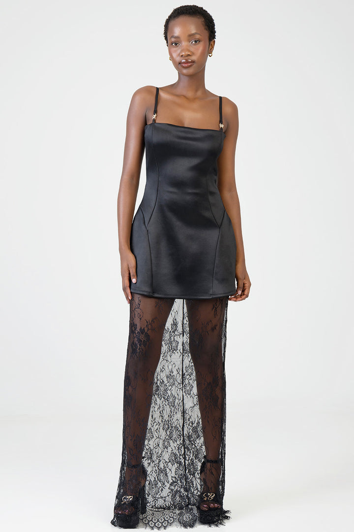 Borrowed Hearts Maxi Dress - Black