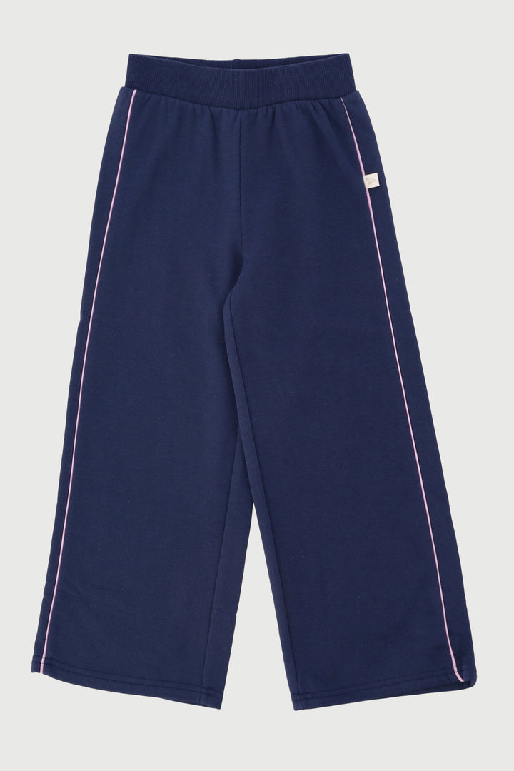 Pre-Girls Butterfly Applique Wideleg Pant - Navy