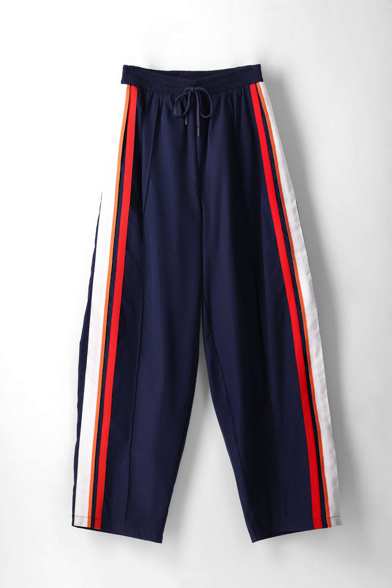 Girls Mutli Stripe Talson Sports Look Pant - Navy