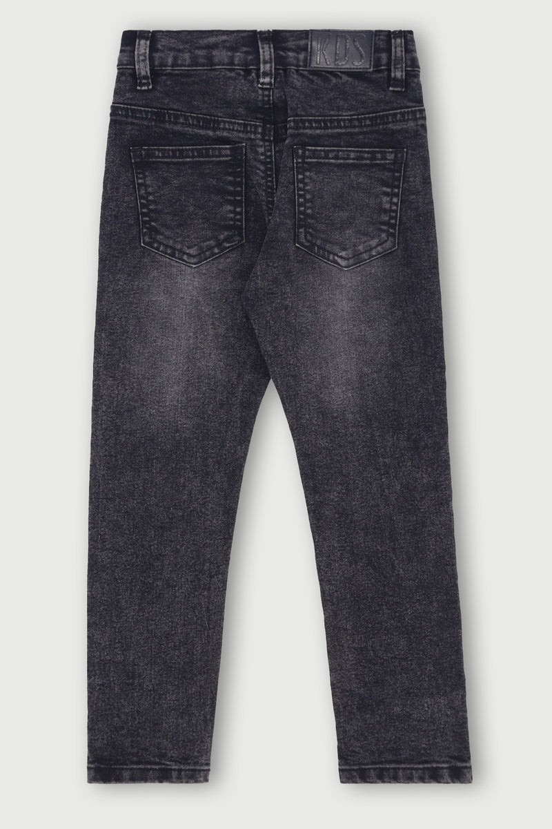 Pre-Boys Abrasion Rip Repair Denim - Charcoal