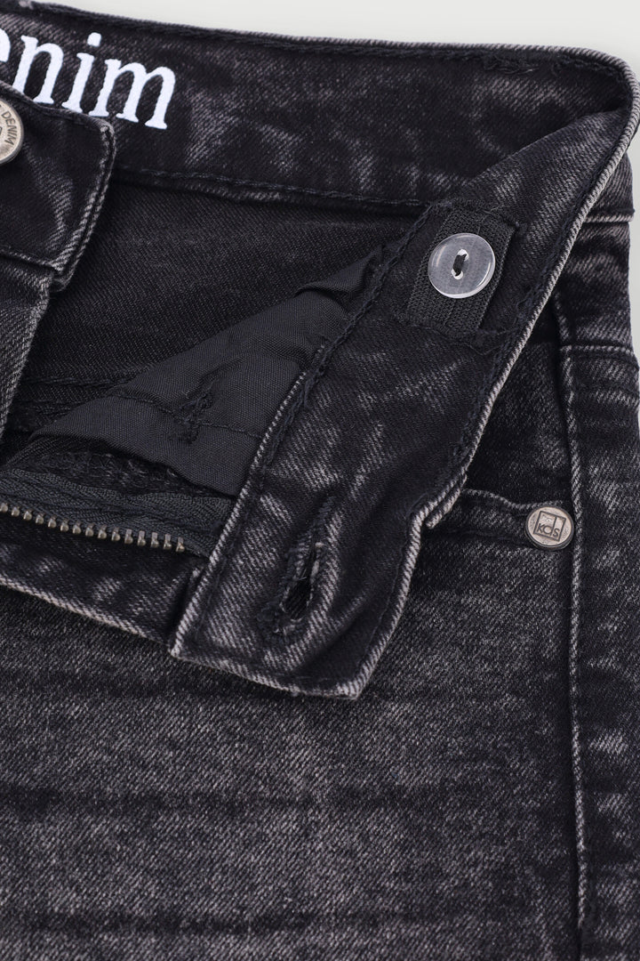 Pre-Boys Abrasion Rip Repair Denim - Charcoal