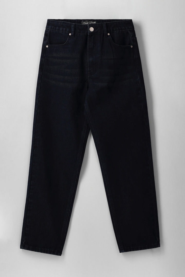 Boys Relaxed Straight Leg Jean - Blue/Black
