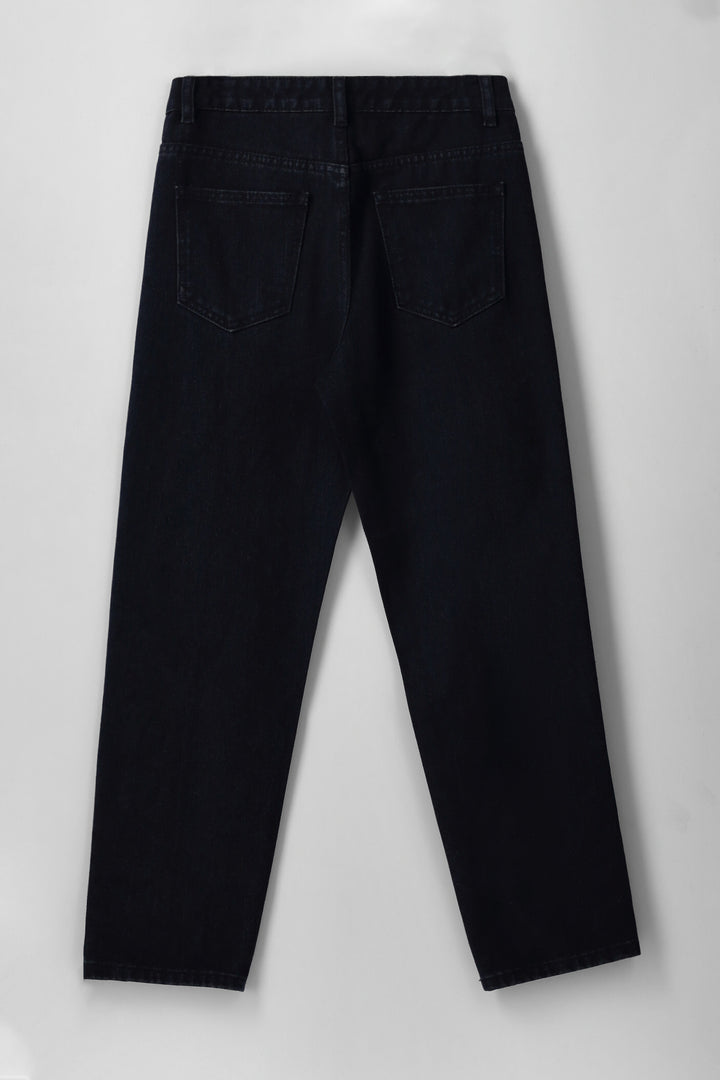 Boys Relaxed Straight Leg Jean - Blue/Black