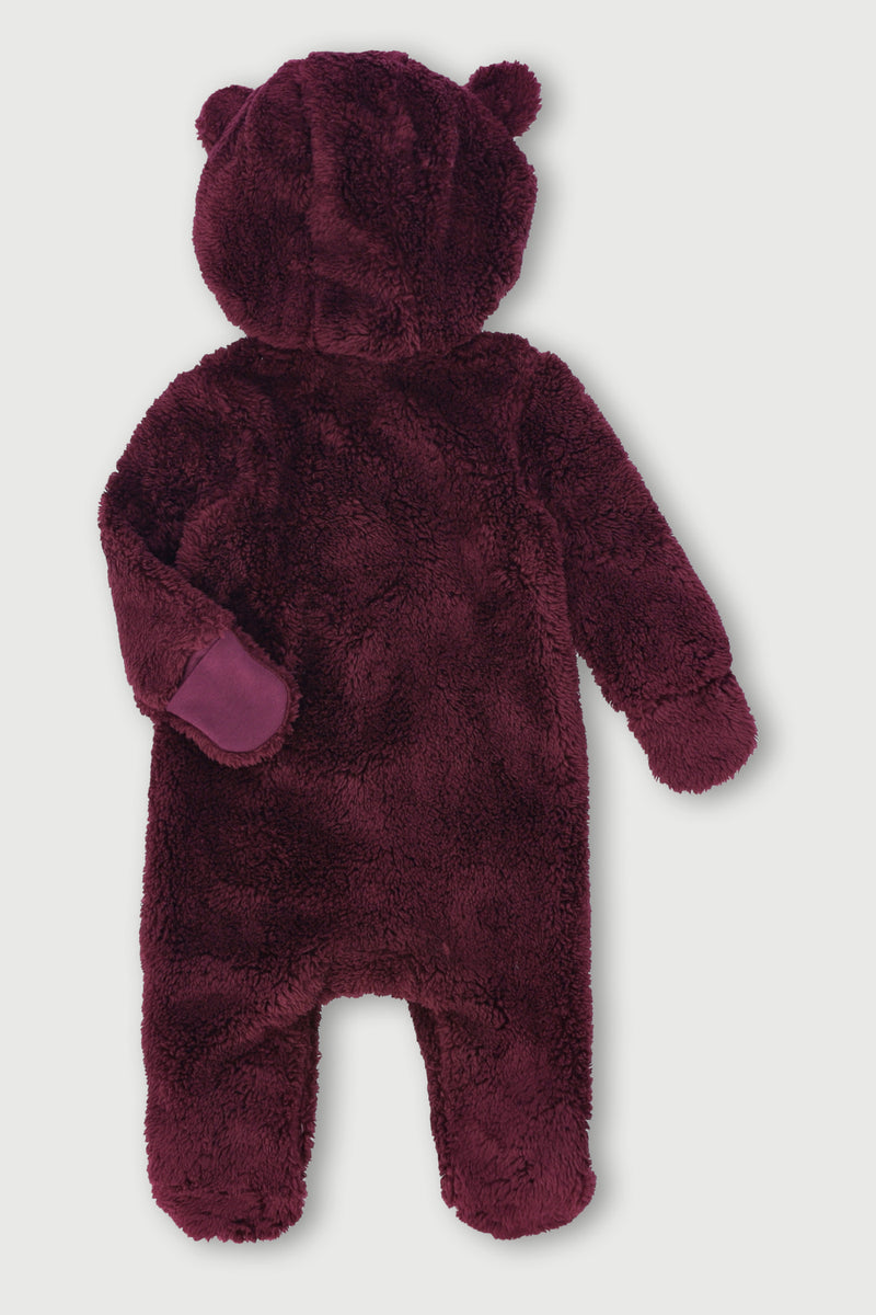 Baby Girls Core Sherpa Fleece Sleepsuit - Grape