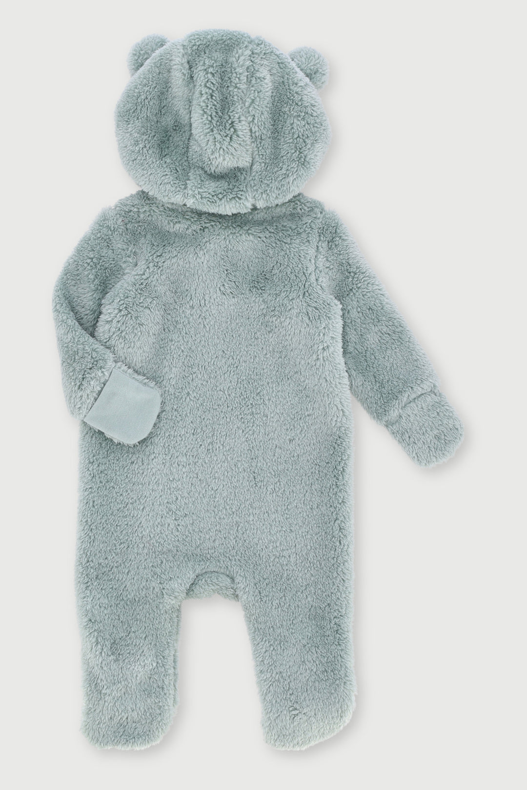 Baby Girls Bear Sherpa Sleepsuit - Sage