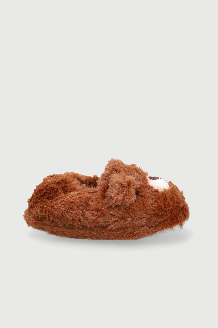 Pre-Boys Bear Slipper - Brown