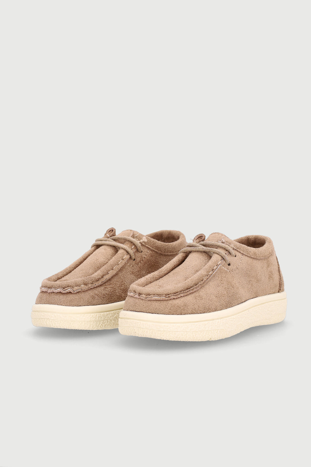Pre-Boys Lace Up Moccasin - Taupe