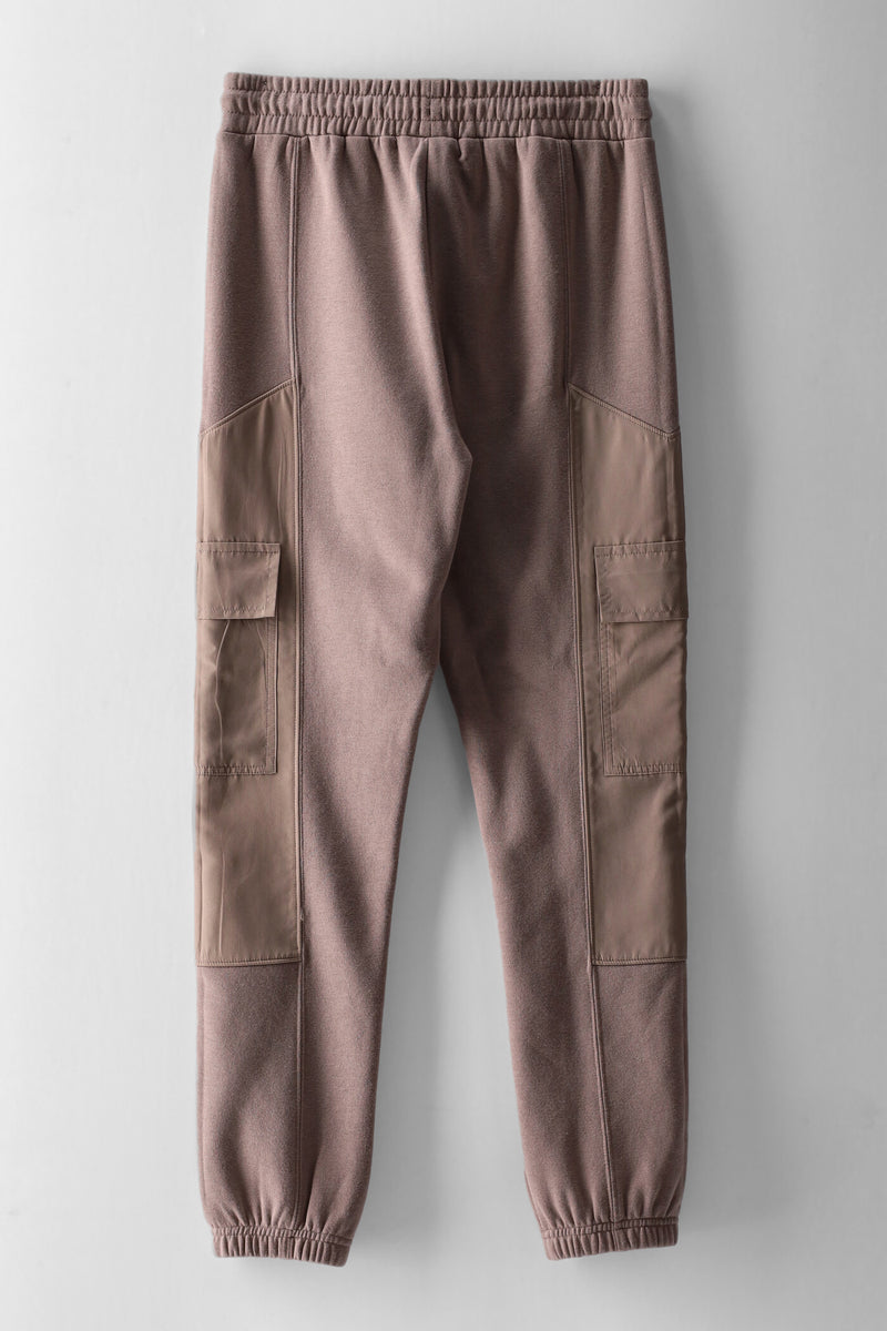 Insert Cargo Nylon Joggers - Taupe