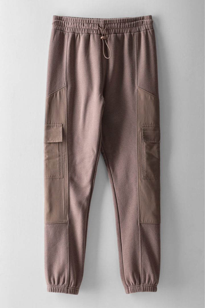 Insert Cargo Nylon Joggers - Taupe