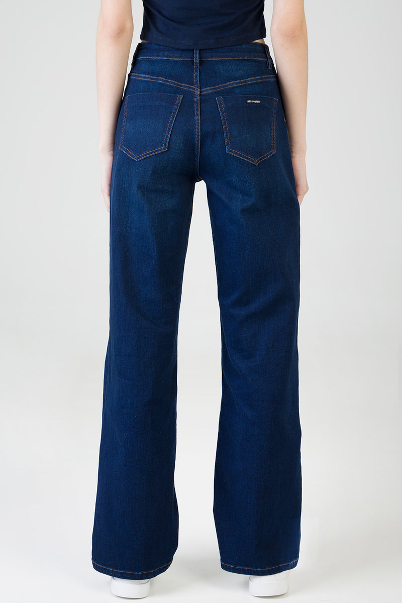 Sophia High Waist Wide Leg Denim - Dark Wash