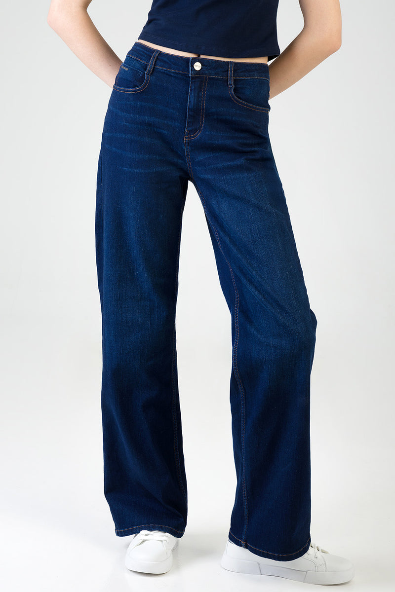 Sophia High Waist Wide Leg Denim - Dark Wash