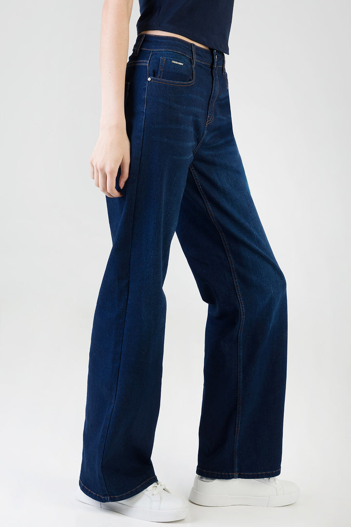 Sophia High Waist Wide Leg Denim - Dark Wash