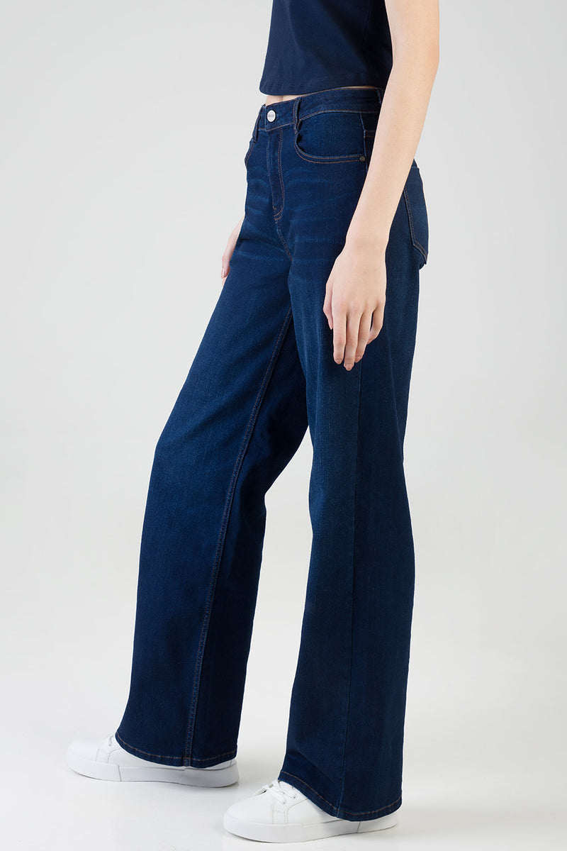 Sophia High Waist Wide Leg Denim - Dark Wash
