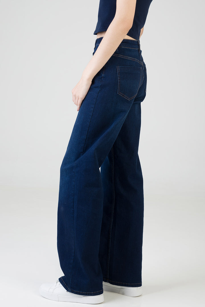 Sophia High Waist Wide Leg Denim - Dark Wash