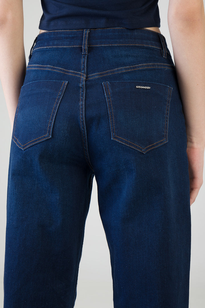 Sophia High Waist Wide Leg Denim - Dark Wash