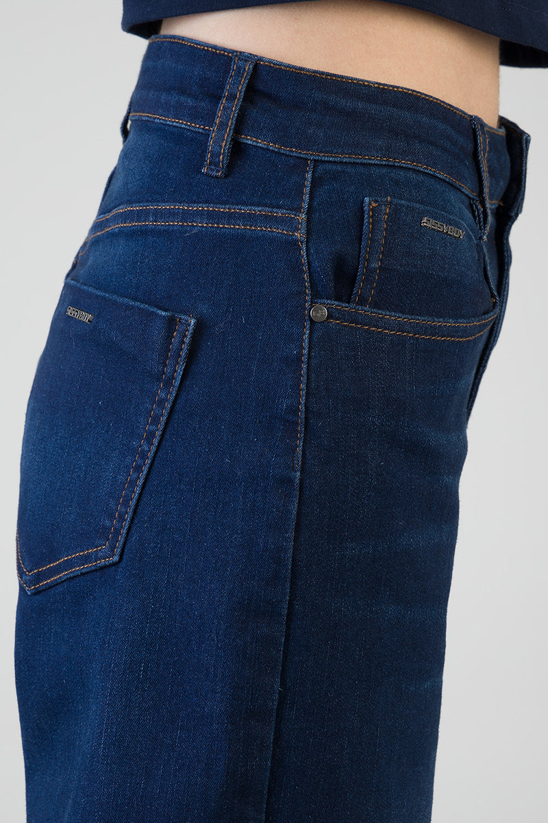 Sophia High Waist Wide Leg Denim - Dark Wash