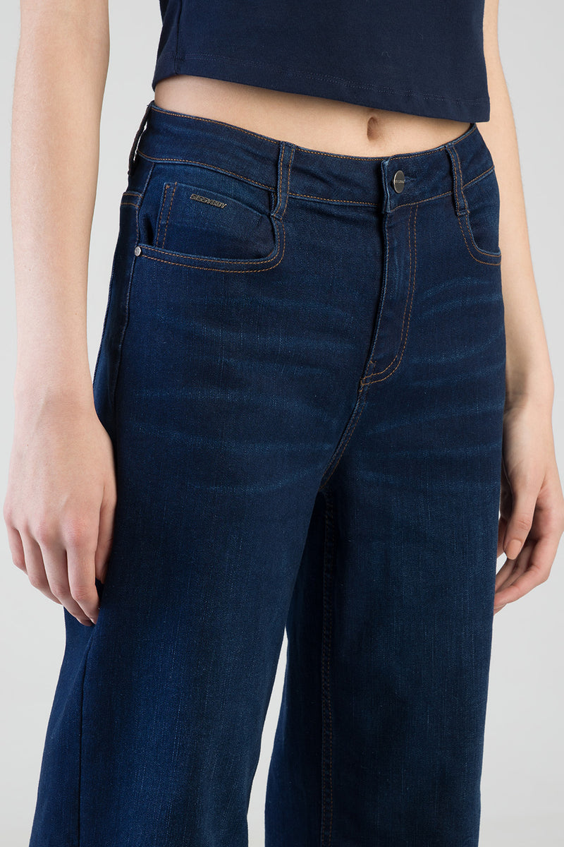 Sophia High Waist Wide Leg Denim - Dark Wash
