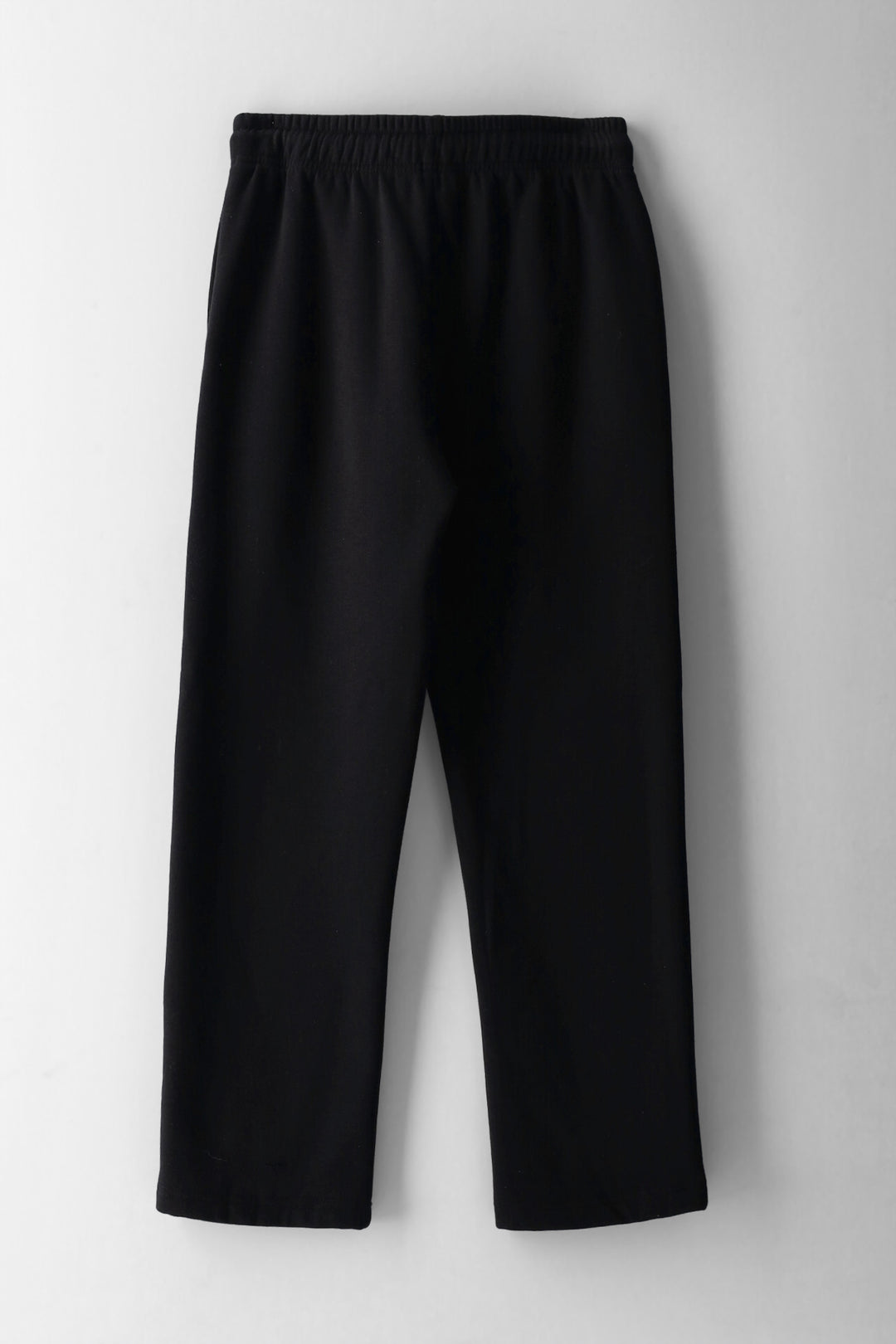 Boys Printed Straight Leg Fleece Pants - Black