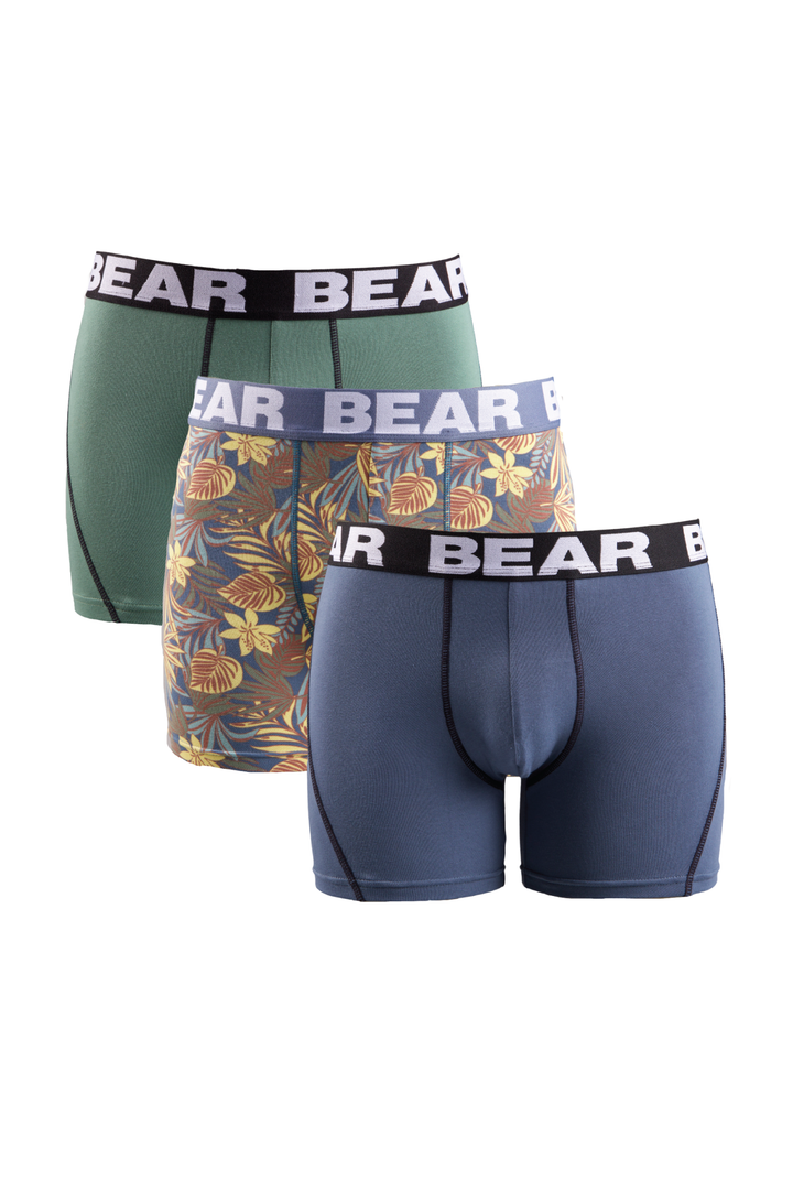 3 Pack Tropical Spring Bodyshorts - Indigo