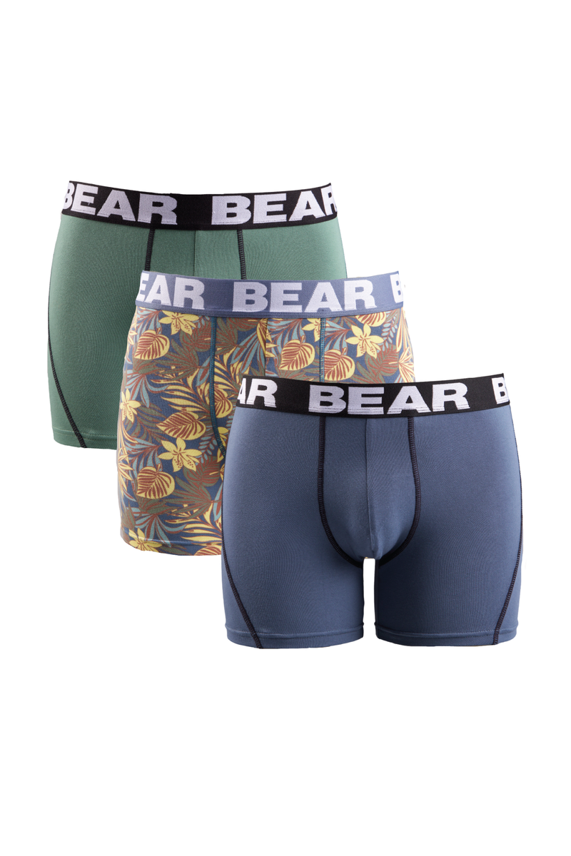 3 Pack Tropical Spring Bodyshorts - Indigo