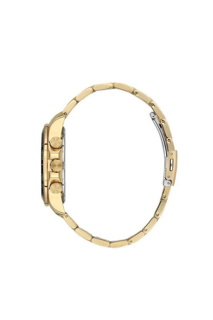 Gold Case & Black Dial Gold Bracelet Watch