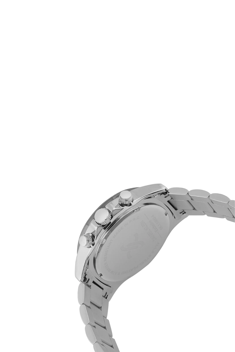 Silver Case & Black Top Ring Stainless Steel Bracelet Watch