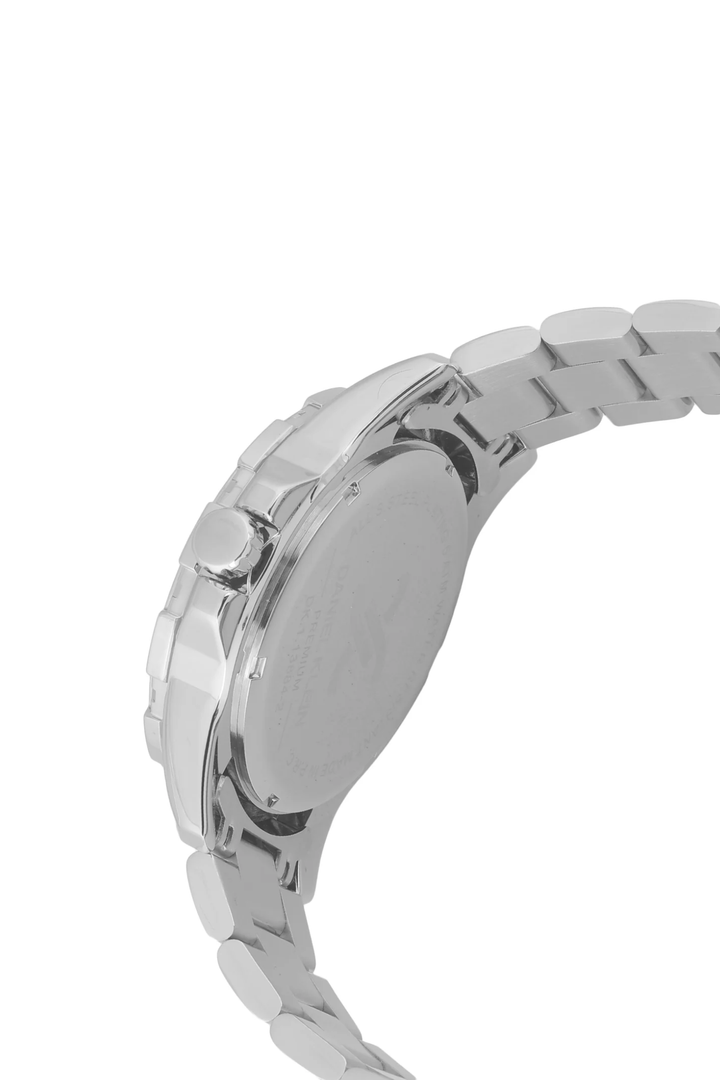Silver Case & Black Top Ring Stainless Steel Bracelet Watch - Silver