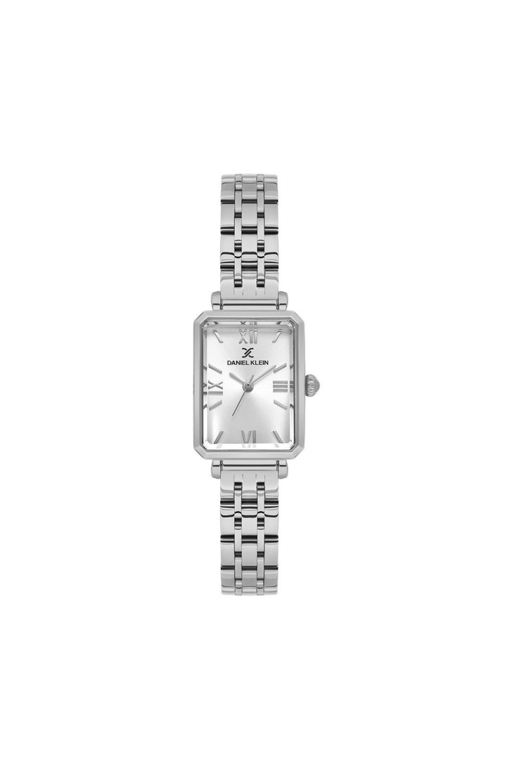 Silver Case & Dial Stainless Steel Bracelet Watch - Silver