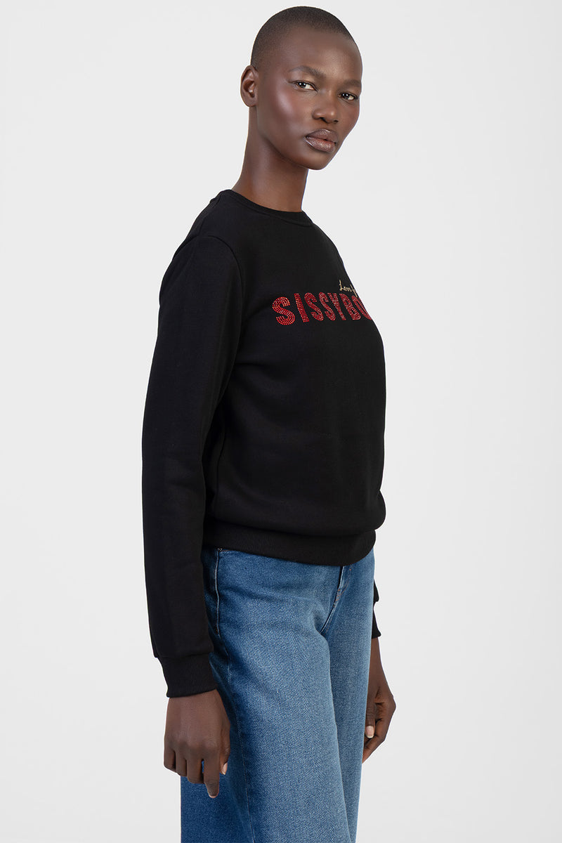 Logo Sweat Top With Bling & Foil Branding