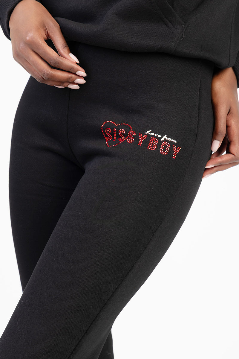 Full Speed Athleisure Tracksuit Pants - Black