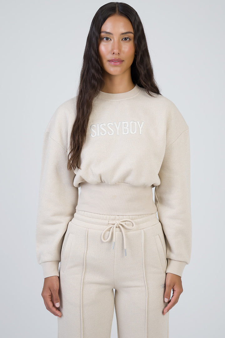 Fables Athleisure Cropped Top - Stone
