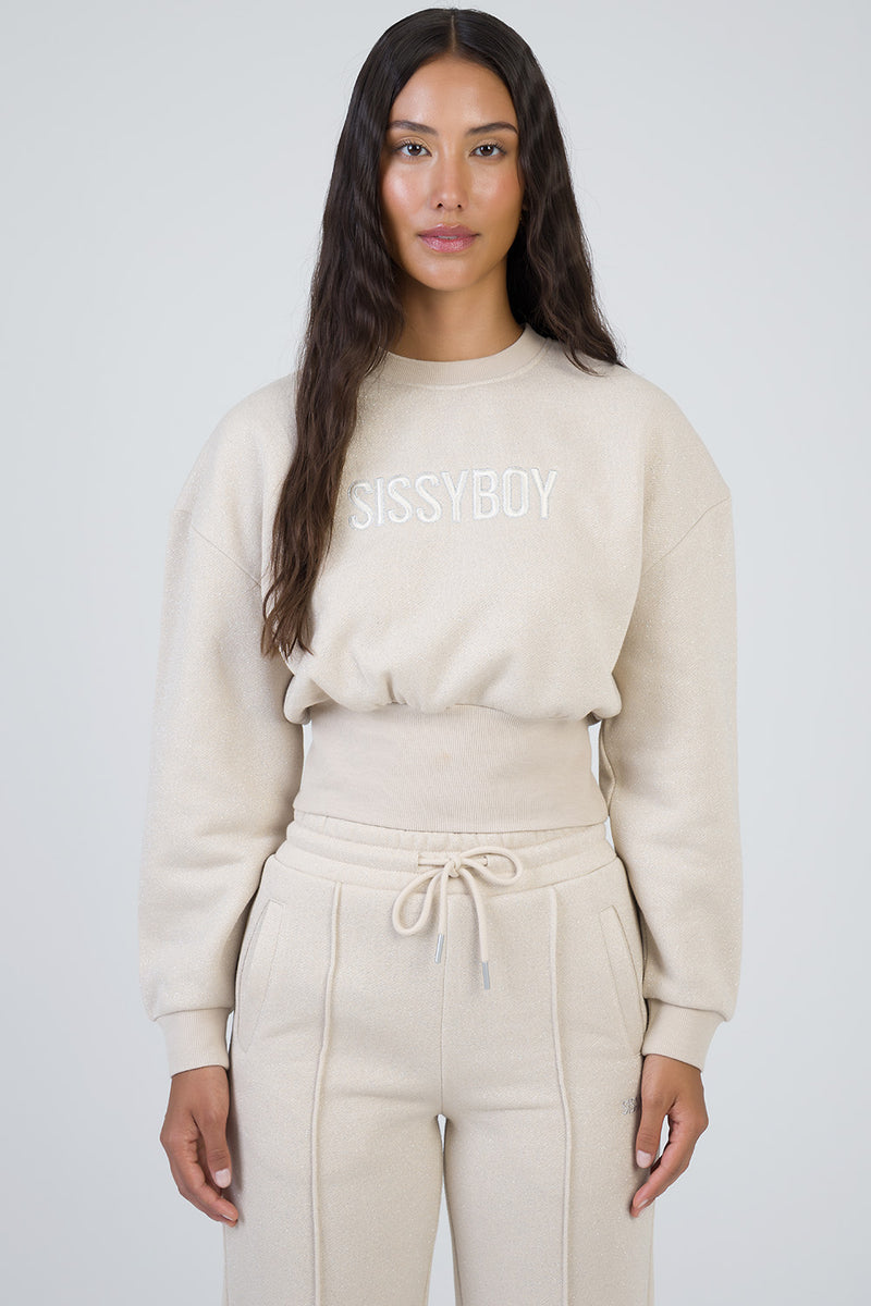 Fables Athleisure Cropped Top - Stone