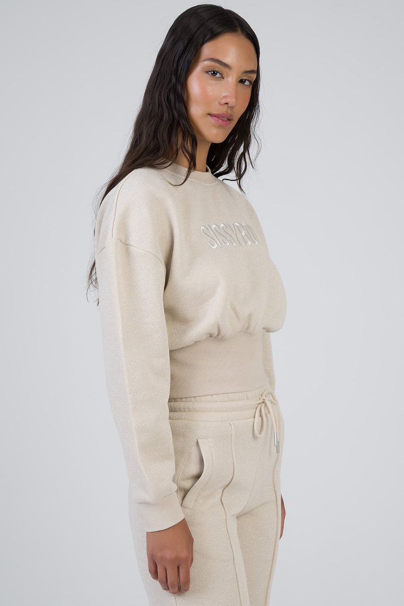 Fables Athleisure Cropped Top - Stone