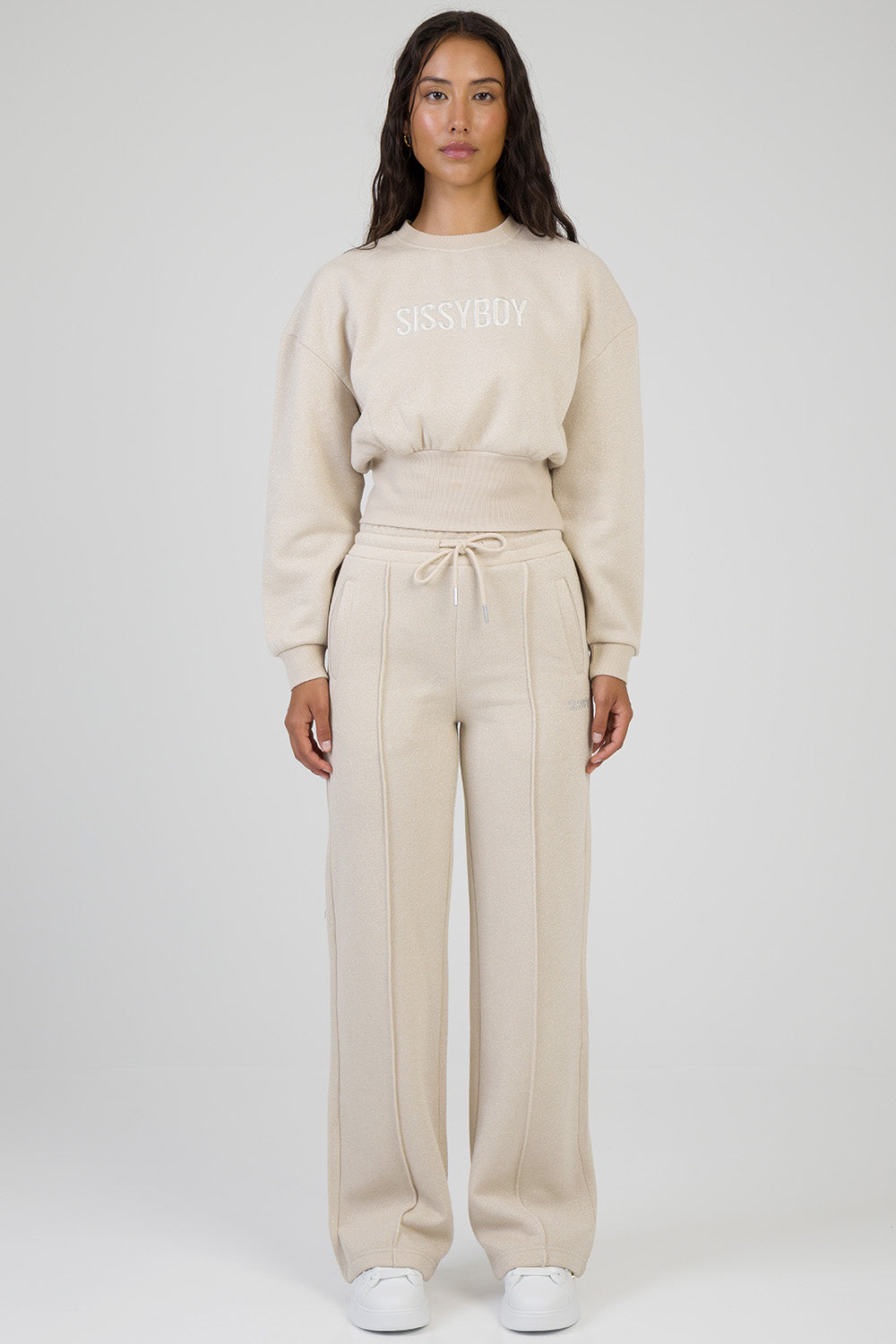 Fables Athleisure Cropped Top - Stone