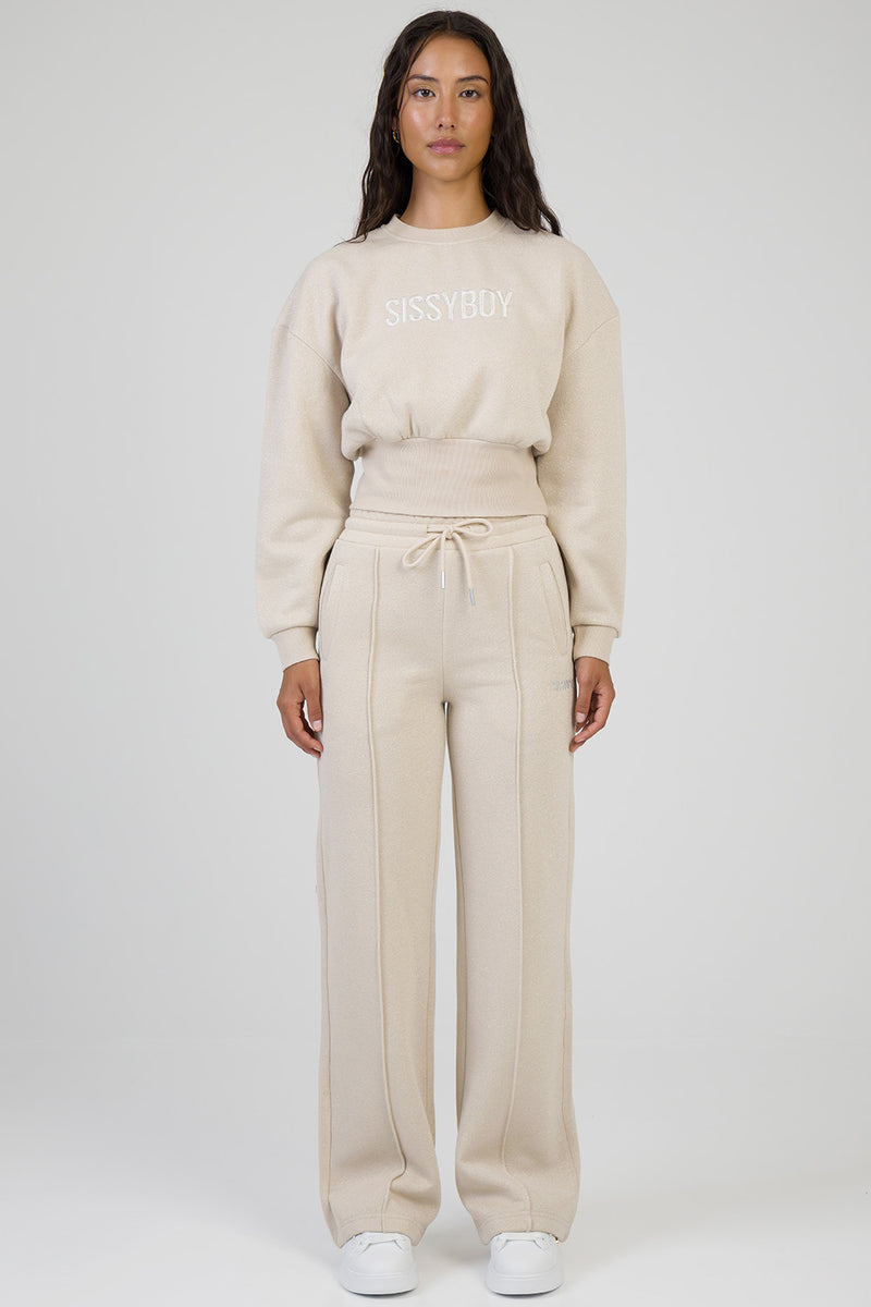 Fables Athleisure Cropped Top - Stone