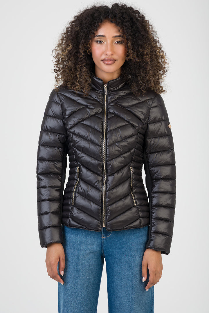 Ravilla Cropped Puffer Jacket - Black