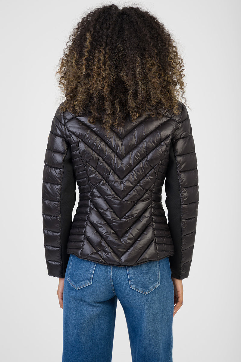 Ravilla Cropped Puffer Jacket - Black