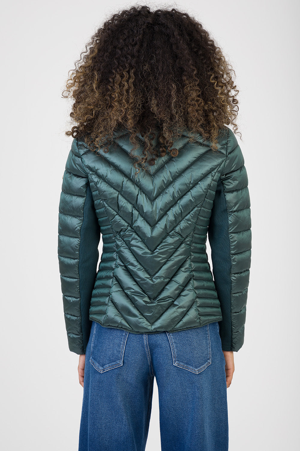 Ravilla Cropped Puffer Jacket - Green